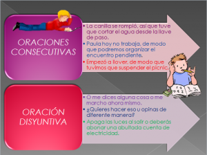 Ejemplos de oraciones consecutivas